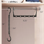 AMKUFO 12 Pack-Closet-Organizers-and-Storage, Hangers-Space-Saving-for-Closet-Organization, Clothes-Hanger-Space-Saver-for-College-Dorm-Room-Essentials, Small-Apartment-Storage