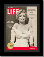 Creative Picture Frames 10.5 x 14 Magazine Frame with Full-Strength Glass, Holds Up To A 1/4" Thick Media with Installed Hangers for Easy Mounting, 12x16 Manhattan Black Frame with Black Mat