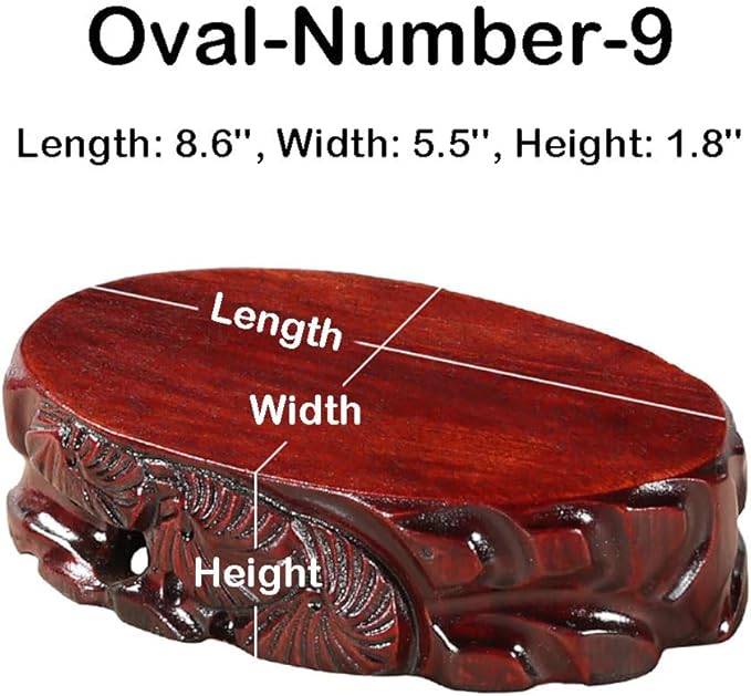 GOLDY&WENDY Handmade Rosewood Carved Base Chinese Wooden Vase Fishbowl Buddha Display Stand Pedestal