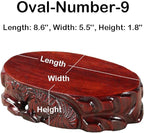 GOLDY&WENDY Handmade Rosewood Carved Base Chinese Wooden Vase Fishbowl Buddha Display Stand Pedestal