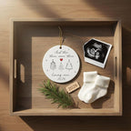 Baby Coming Soon 2026, Baby Announcement Christmas Ornament for New Parents, Expecting Couple, Promoted to Grandparents Gift, Baby Reveal Keepsake Decor (Three Tree)