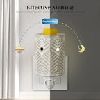 STAR MOON Ceramic Pluggable Wax Melt Warmer for Scented Wax, Diffuser for Fragrance Oil, Candle Melter Plug in Wall for Home, Office and Spa, Ideal Gifts, with Two Bulbs