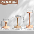 CHADWICK Vintage Style Hat Rack Stand, Light Wooden Hat Display Stand Wood, Hat Rack Tabletop Cap Organizer and Display Rack, Wig Holder Display Cowboy Hat Rack Hat Organizer for Closet, Home Decor
