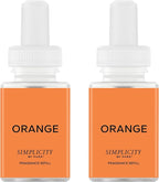 Pura & Simplicity Home Scent Refill - Smart Air Diffuser - Long-Lasting Luxury Fragrance per Refill - Home Essential - Clean & Safe Diffuser Fragrance - 2 Pack, Orange
