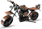 Metal Motorcycle Decor, Copper Cruiser Motorcycle Figurine,5.9”x3.5”Unique Iron Motorcycle Sculpture,Cool Home Office Desk Decor,Art Gift Vintage,Birthday Gift for Men Boyfriend Husband