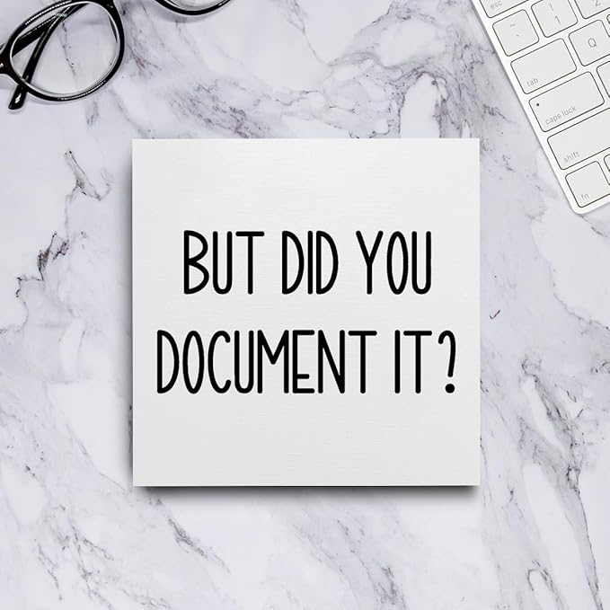 mmiishe The Office Gifts Desk Decor But Did You Document It Wooden Box Sign Funny Office Boss Gifts for Women Coworkers Boss Day Gifts for Him Decorations for Home Office 5 x 5 Inches