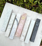 A&S Mezuzot Quartz Mezuzah Case with Engraved Shin Design Easy Peel and Stick Judaica Door Mezuza (Classic White, 6 inches)