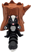 Articulating Animals Raccoon, Fox, Panda, Skunk, Possum with Containers - 3D Printed Articulated Joints ADHD, Autism, Relief Anxiety, Collectible Figurines (Skunk Tree Stump)