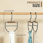 4 Pcs Metal Scarf Hanger Organizer for Closet - Rotatable Space Saving Scarf Holder Rack for Belt Scarves Clothing Sorting Storing