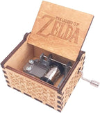 Youtang Music Box Hand Crank Musical Box Antique Engraved Carved Crafts,Play Song of Storms,Brown