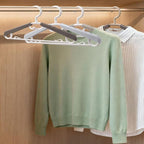 6-Pack Heavy Duty Plastic Extra-Wide Arm 15"-23" Suits Clothes Hangers with Swivel Hooks,Perfect for Coat,Jacket,Dress,Shirt,Trousers or Closet Space Saving,White