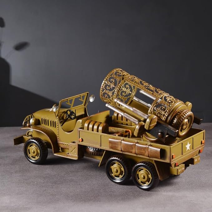 Metal Classic Truck Car Model - Retro Truck Model Vehicle Model Decorative Collectible for Home Office Decor