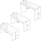 Sezanrpt 9x9.5x10 Inch Clear Display Risers Shelf 3pcs, Countertop Rectangular Acrylic Display Stands for Funko Pop Figure, Bags, Collectibles