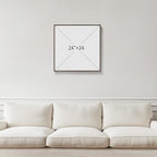 Framed Neutral Abstract Wall Art for Living Room, Mid Century Modern Black and Brown Still Life Canvas Artwork for Walls, Minimalist Pictures Wall Decor for Bedroom Hallway Home Office, 24x24 Inch