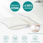 Oubonun 22 x 22 Pillow Inserts Set of 2 - Square Decorative Throw Pillows for Couch Bed Sofa Living Room 100% Polyester Filling Beige 22 Inch Pillows
