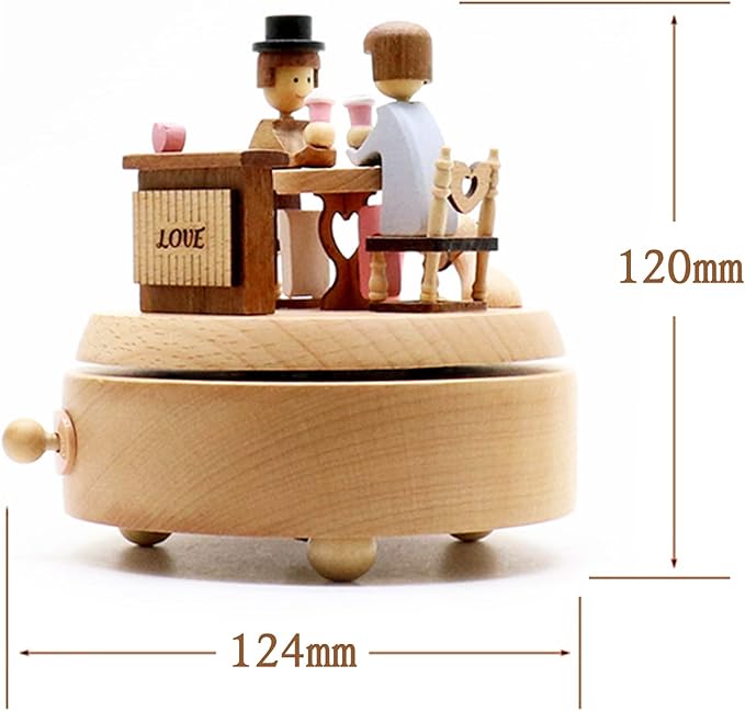 ROSIKING Classical Music Box Revolve Musical Boxes Christmas Birthday Valentine's Day Gifts for Lover, Boyfriend, Girlfriend, Husband, Wife Plays Can't Help Falling in Love