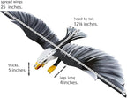 WitnyStore Wooden Bird Mobile 25" Black Flying Eagle Hand Made Painted Wood Flapping Wing Birds Hanging Ceiling Decor Wind Chimes Handcrafted Art Animal Decorative Collectibles Décor Gifts Souvenirs