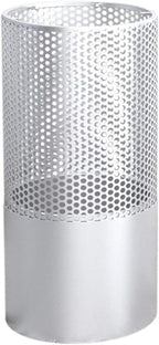 Umbrella Stands Hollowed-out Metal Umbrella Holder with Hooks,Umbrella Rack Modern Round Outdoor Hallway Entryway Umbrella Stand Rack (Color : Silver, Size : 58cm)