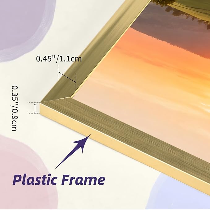 5x7 Gold Picture Frames Set of 12 for Displaying 5 x 7 Photos, Multi 5x7 Frames Collage for Wall or Tabletop, Horizontal or Vertical Display