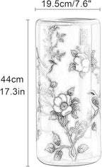 Umbrella Stand, Ceramic Freestanding Storage Holder, Traditional Luxurious Design, Porcelain Umbrella Rack for Home Office Entryway