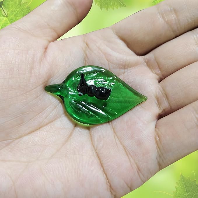 Tiny 2.16" Long Ant Figurine - Miniature Hand Blown Glass Pismire Insect Colorful Crystal Animals Statue Decorative Collectible Figurines Décor Gifts