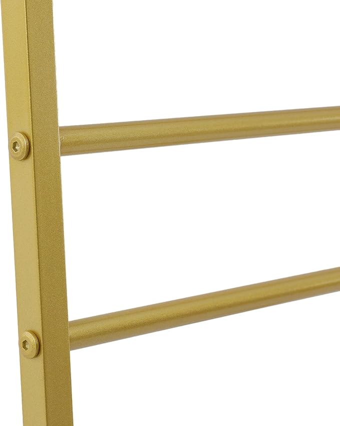 Scarf Organizer, 10-Tier Metal Scarf Display Stand with Wheels, Freestanding Scarf Display Rack, Retail Store Towel Rack, Ties Belt Pants Hanging Rack, for Boutique Display, Home (Gold-10 Rods)