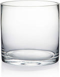 WGV Cylinder Glass Vase, Diameter 5", Height 5", Clear Glass Floral Planter Container, Floating Candle Holder for Wedding Party Event Home Office Decor, 1 Piece