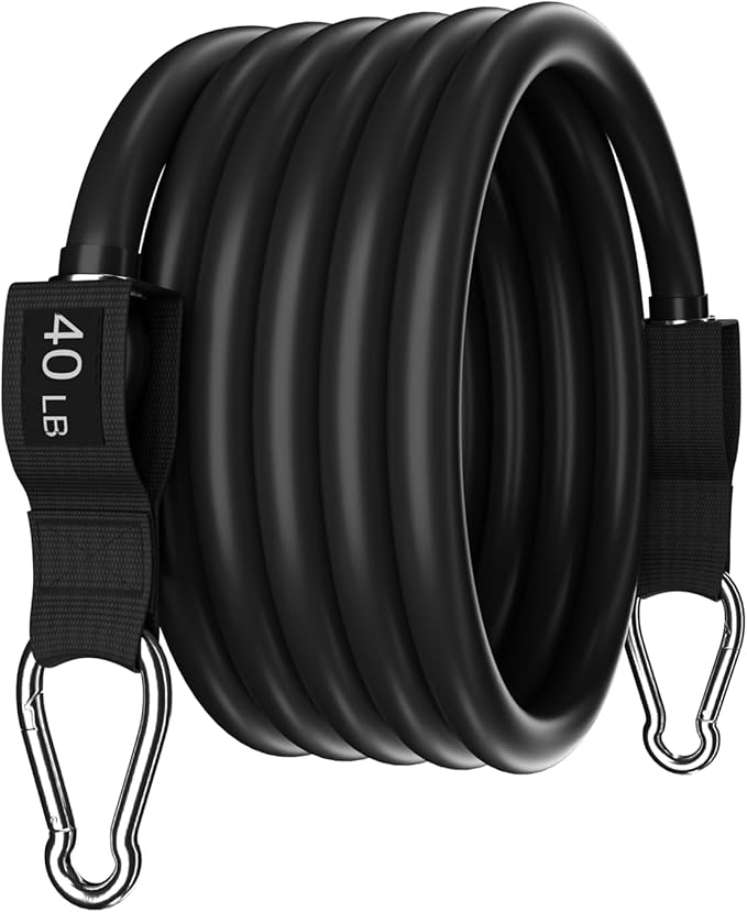 WHATAFIT Resistance Bands Set with Handles - Exercise Bands Home Gym Strength Training Equipment, Includes Door Anchor & Ankle Straps for Full Body Workout Bands, Physical Therapy - for Men and Women
