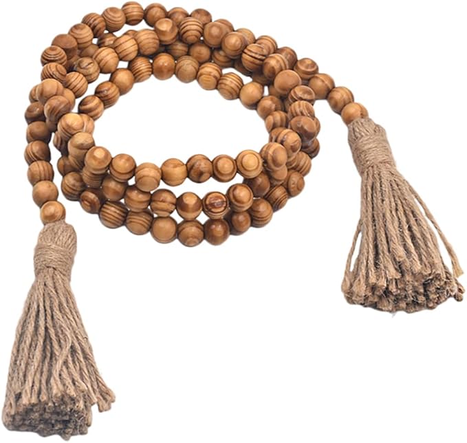 Hanging Decor Beads Decorative Tassels 1pc Wooden String for Home Decor