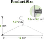 Wire Metal Clothes Hangers Bulk 100 Pack, 16 Inch 12 Gauge Standard Size, Slim Space Saving for Coat Suits Shirts Pants Skirts, Non Slip, Silver