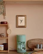VIYYIEA Vintage Gold Framed Wall Art, Sketch Birds Canvas Painting, Cute but Exquisite Wall Decor, No Glass No Glare, Suitable for Bedside Tables, Foyer, Bookshelves,【Hummingbird】-10L x 8W