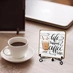 Coffee Lover Gifts for Women Men, Funny Coffee Bar Accessories, Table Decorations Supplies, Desk Shelf Cubicles for Bar Decoration Plaque Gifts