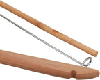Household Essentials CedarFresh Cedar Coat Hangers, Pack of 4, 100% Eastern Red Cedar, Lockable Crossbar, Slip-Resistant Notches, and Chemical-Free Moth Deterrent, Non-Staining, Natural