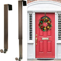 HEYHOUSE Wreath Hanger,2 Pack Christmas Halloween Decorations Adjustable Wreath Hanger for Front Door Decor from 14.9-25", Over The Door Hooks Organizer 20 lbs Larger Hooks Outside Decorations