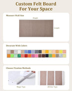 Custom Large Cork Board By Size & Color, Anti-Drilling Felt Material Bulletin Board, Largest 94 * 47" Custom Size Picture Board for Office Living Room Bed Room Wall