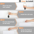 22’’ Table Lamps for Bedrooms Set of 2, Gold Bedside USB Desk Lamp with AC Outlet, Touch Control Modern Vintage Living Room Table Lamp for Nightstand End Table, 3-Way Dimming with 2 E26 Edison Bulbs