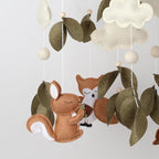 Woodland Animals Mobile Handmade Squirrel owl Deer Forest Hanging Decoration