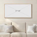 Large Framed Sage Green Abstract Wall Art for Living Room, Minimalist Modern Painting Print Canvas Artwork for Walls, Horizontal Abstract Wall Decor for Bedroom Home Office, 30x60 Inch