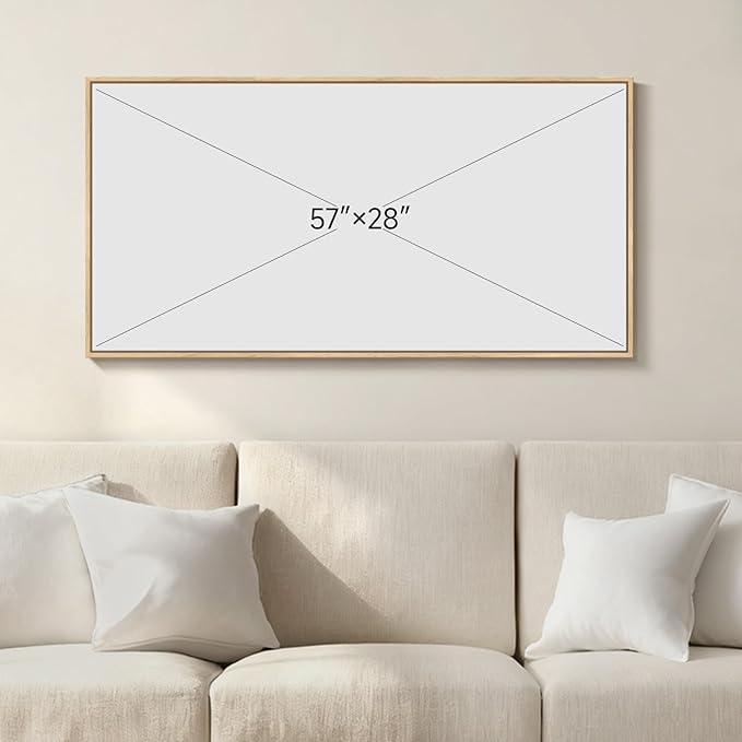 Large Framed Sage Green Abstract Wall Art for Living Room, Minimalist Modern Painting Print Canvas Artwork for Walls, Horizontal Abstract Wall Decor for Bedroom Home Office, 30x60 Inch