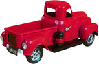 Farmhouse Vintage Red Truck Decor, Retro Spring Metal Truck Table Decor, Decorative Farm Tabletop Storage & Garden Pickup Trucks Planter, Fall Coffee Desk Centerpiece & Car Model Gifts