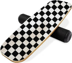 Balance Board Surf Trainer with Adjustable Stoppers - 2 Different Distance Options Balance Board for Surfing, Snowboarding, Skiing, Skateboarding, 300lbs Capacity
