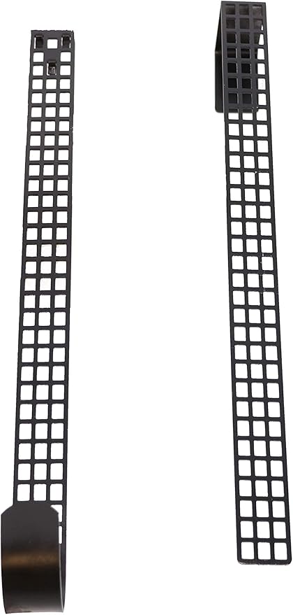 Haute Decor Set of 2 Hook & Lattice Adjustable Length Metal Wreath Hangers, Matte Black (2 Pack) - Unique Over The Door Wreath Holder - Holds 20 Pounds
