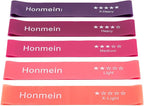 Resistance Bands for Working Out, Exercise Bands with 5 Resistance Levels Fit for Home Fitness, Strength Training, Natural Latex Resistance Band Include Instruction Guide and Carry Bag
