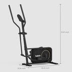 TOUSAINS Elliptical Trainer ET3, 32 Levels Magnetic Resistance, 18" Stride Length Elliptical Machine for Home, Compact Design with Hyper-Quiet Drive, 265 lbs Weight Capacity