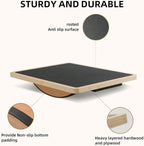 Juoe Balance Board Wobble Board for Adults and Kids - Anti-Slip 350LBS Balance Board for Physical Therapy,Balance Training,Posture Correction,Standing Desk Core Strength Wooden Balance Rocker Board