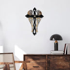Crucifix Wall Cross, Crosses Wall Decor, Angel Wings Wall Decor, Jesus Religious Catholic Christian Native American Southwestern Unique Gothic Mexican Vintage Retro Wall Art Decor For Home Sculpture
