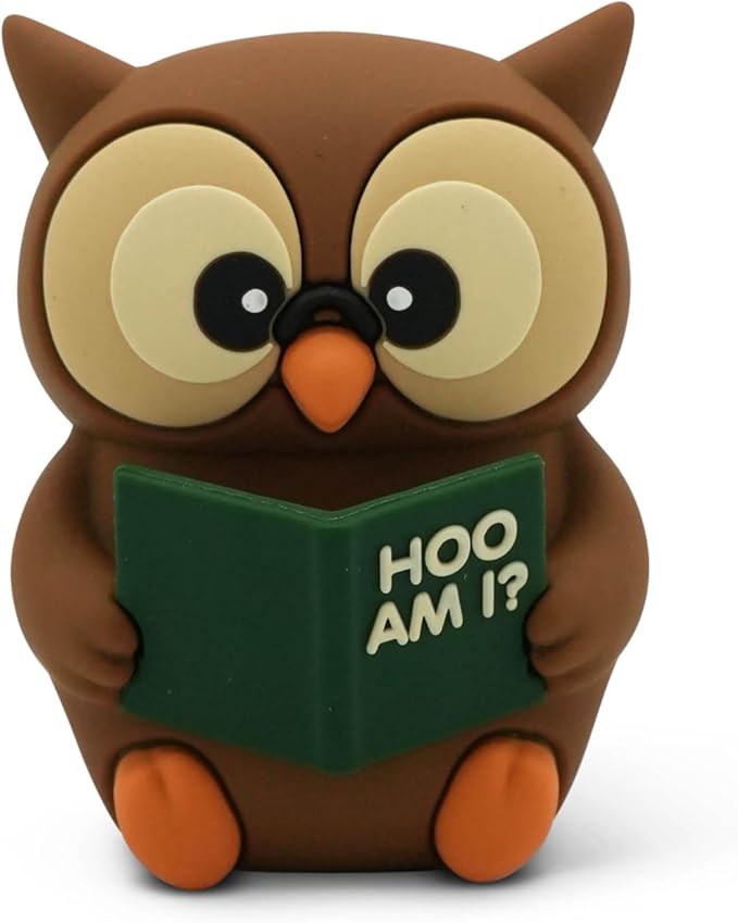 Little Readers – Cute Figurines for Bookshelves, Desks, Terrariums & Home Decor – Book-Loving Animal Statues - Owl