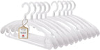 10 Pack Heavy Duty Coat Hangers 25lb Load Capacity Swivel Suit Clothes Hanger Wide Shoulder Jacket Hangers Thick Non Slip Rotating Large Winter Hanger (White)