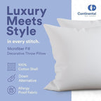 Continental Bedding | Down Alternative Throw Pillow Insert | 100% Cotton 250TC Shell | Medium Loft Decorative Cushion | 26x26 | 1 Pack