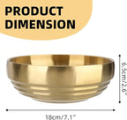 7.4 inch Gold Decorative Bowl for Home Decor - Modern Fruit Bowl for Kitchen Counter, Key Catch All & Entryway Table Centerpiece, Stylish Golden Finish